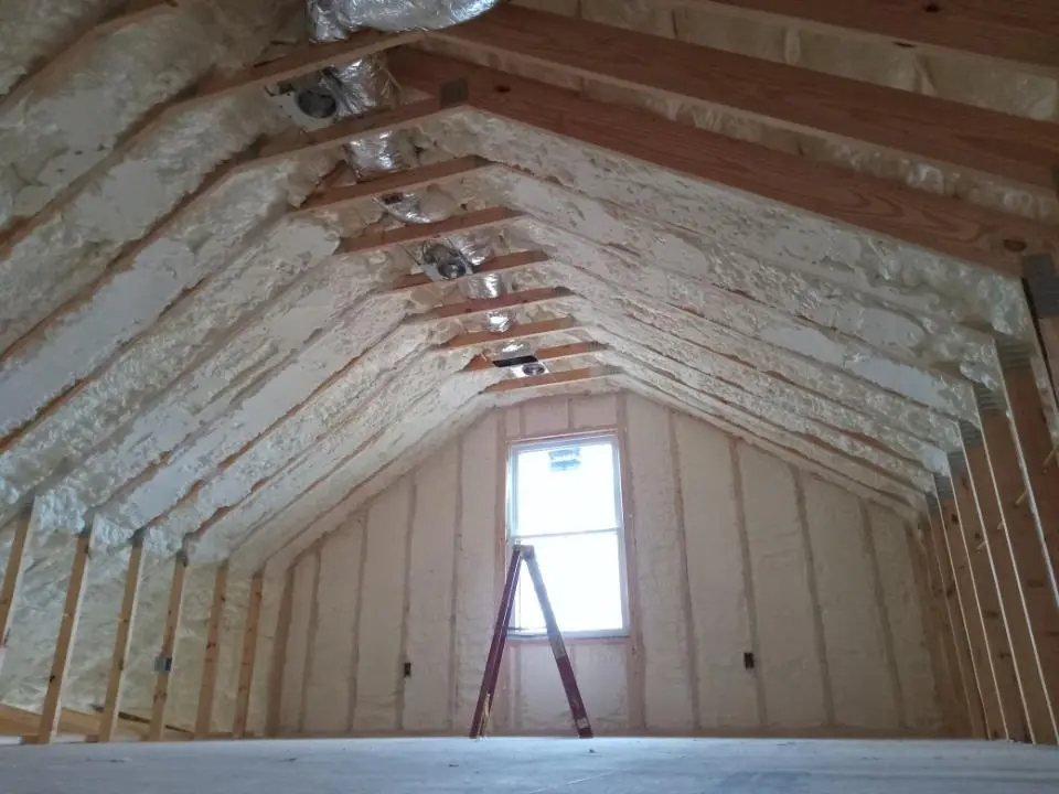 Spray foam roofing application for Crawl Space Insulation project in Kalkaska